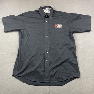 M&M's Racing‎ Shirt Mens Large Button Up Short Sleeve Chase Authentics Black Y2K